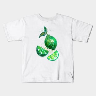 Green Lime Fruits Kids T-Shirt